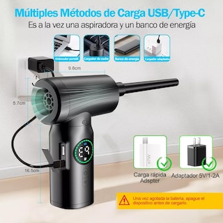 Foto 4 | Soplador de Aire Comprimido Eléctrico Aspiradora Eo Safe Imports Esi-16004 Negro