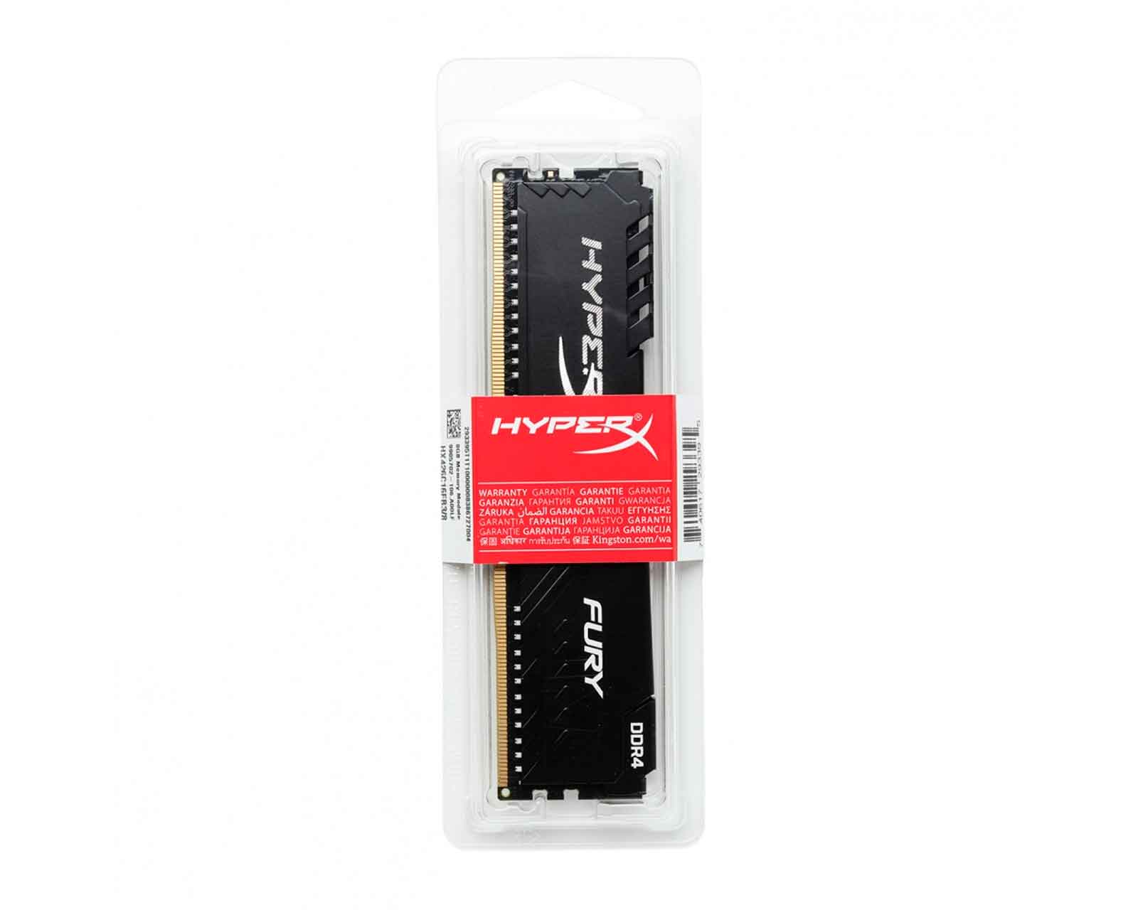 Foto 4 pulgar | Memoria Ram Kingston Ddr4 Pc 8gb 2666mhz Hyperx Fury Negro Hx426c16fb3/8 Cl16/1.2v