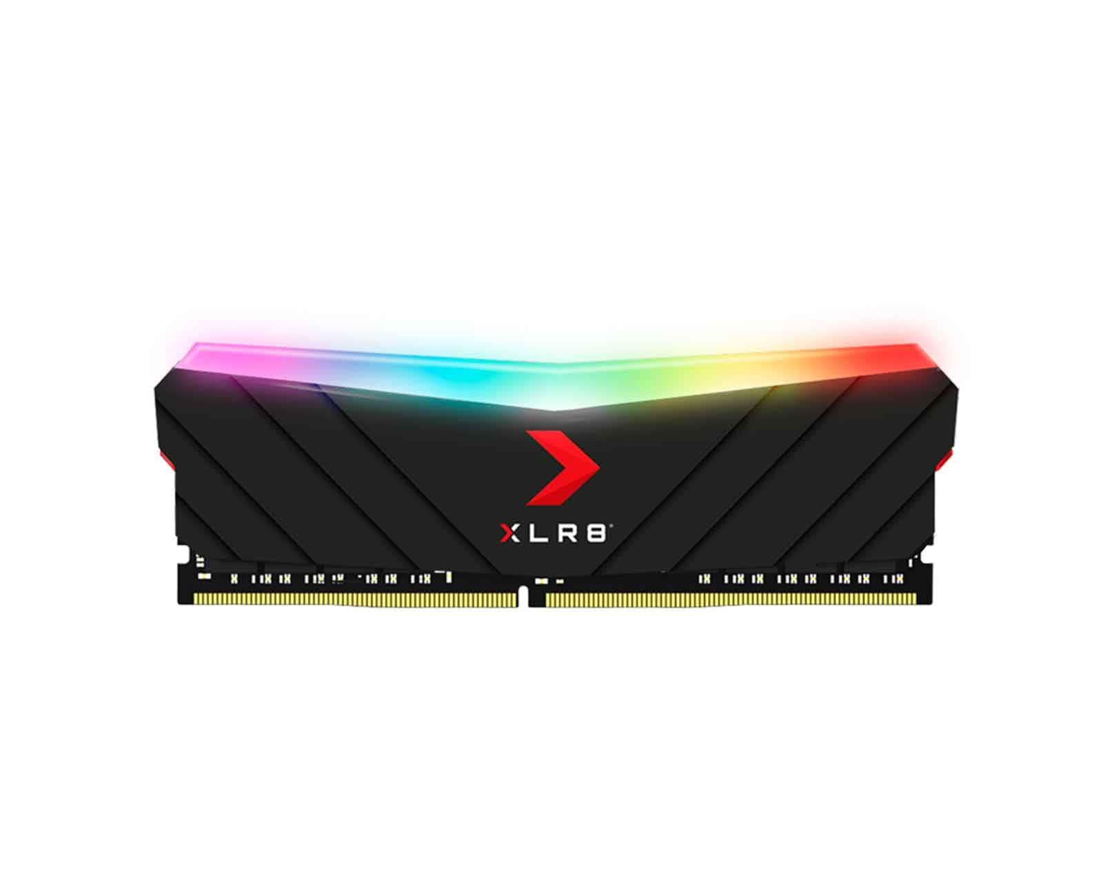 Tarjeta Ram Pny Xlr8 Ddr4 16gb 3200 Rgb color Negro $1,121