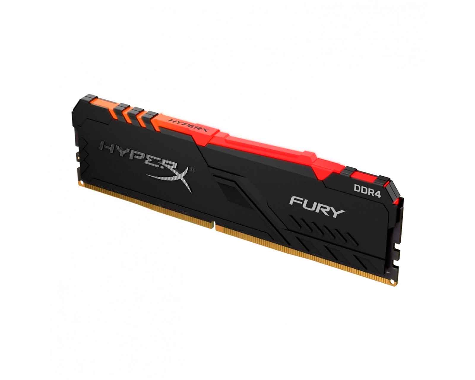 Foto 2 pulgar | Memoria Ram Kingston Ddr4 PC 8gb 3200mhz Hyperx Fury RGB Hx432c16fb3a/8 Cl16/1.2v color Negro