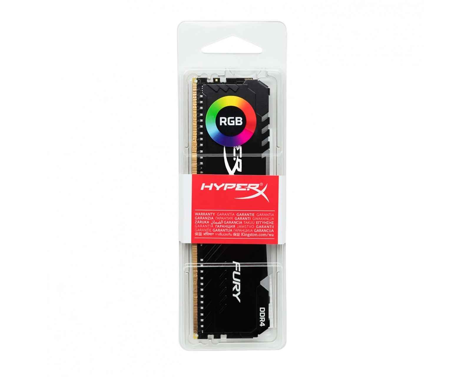 Foto 4 pulgar | Memoria Ram Kingston Ddr4 PC 8gb 3200mhz Hyperx Fury RGB Hx432c16fb3a/8 Cl16/1.2v color Negro
