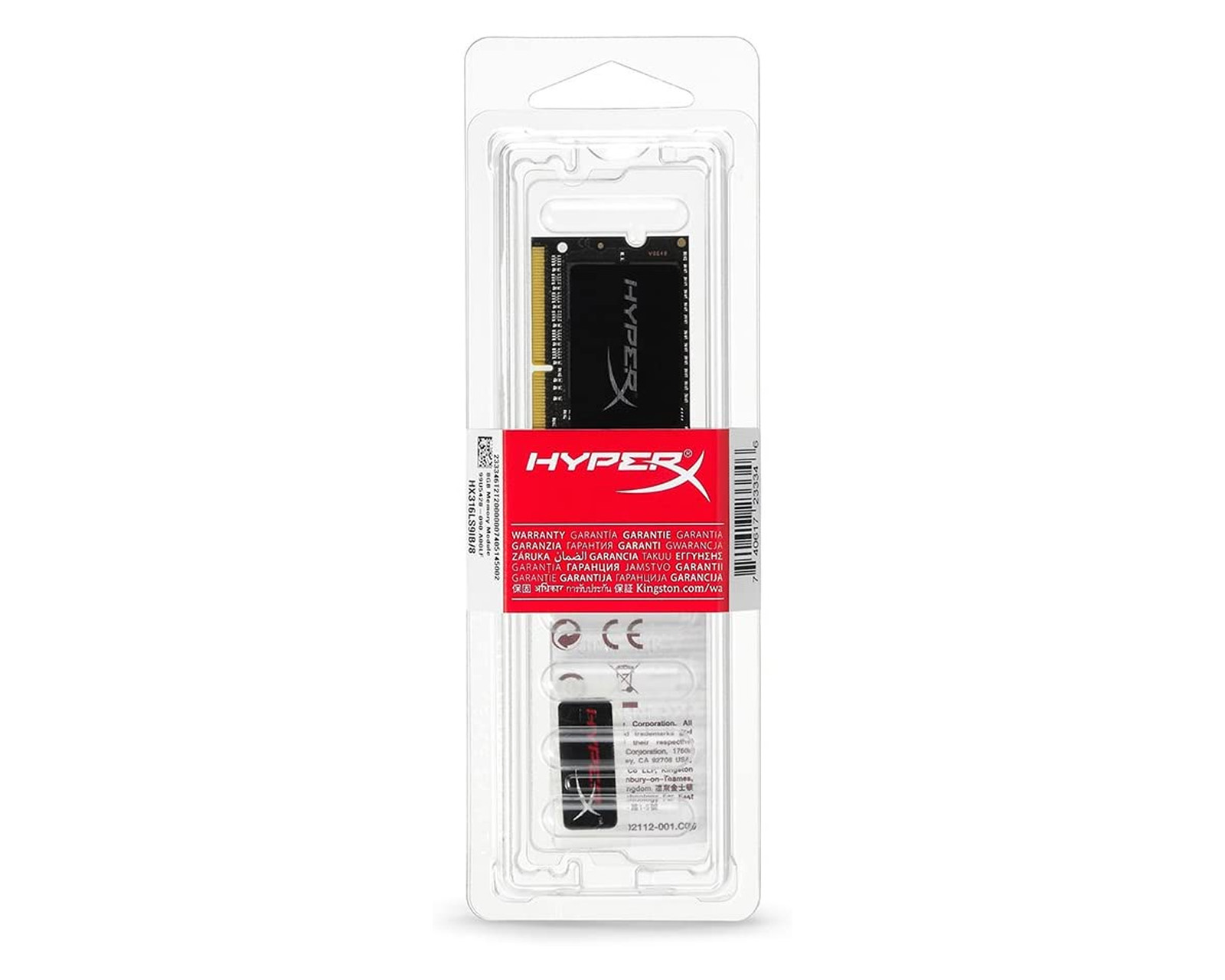 Foto 2 pulgar | Ram Kingston Hyperx Impact Soddr3l Lap 8gb 1600 Negro