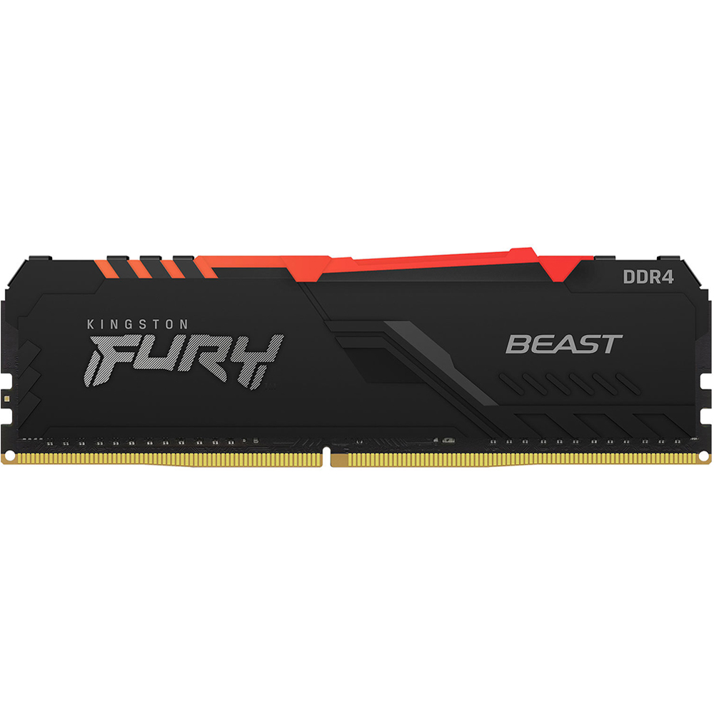 Foto 2 pulgar | Memoria Ram Ddr4 16gb 2666mhz Kingston Fury Beast Rgb 1x16gb Kf426c16bb1a/16 color Negro