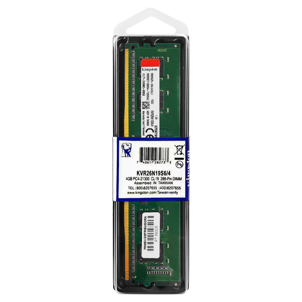 Foto 2 pulgar | Memoria Ram Ddr4 4gb Kingston Technology Kvr26n19s6/4 color Verde