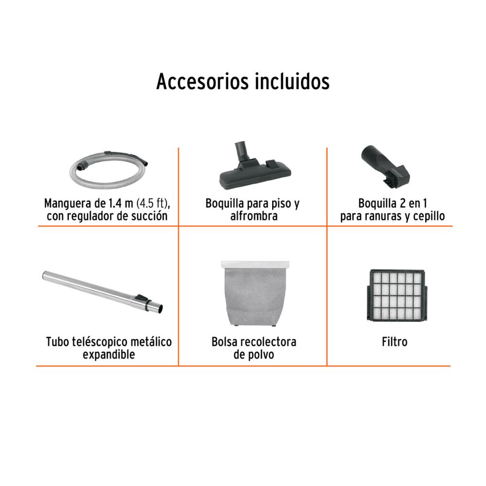 Foto 4 pulgar | Aspiradora Canister Truper de 1200W 1.2L y Cable de 5 m