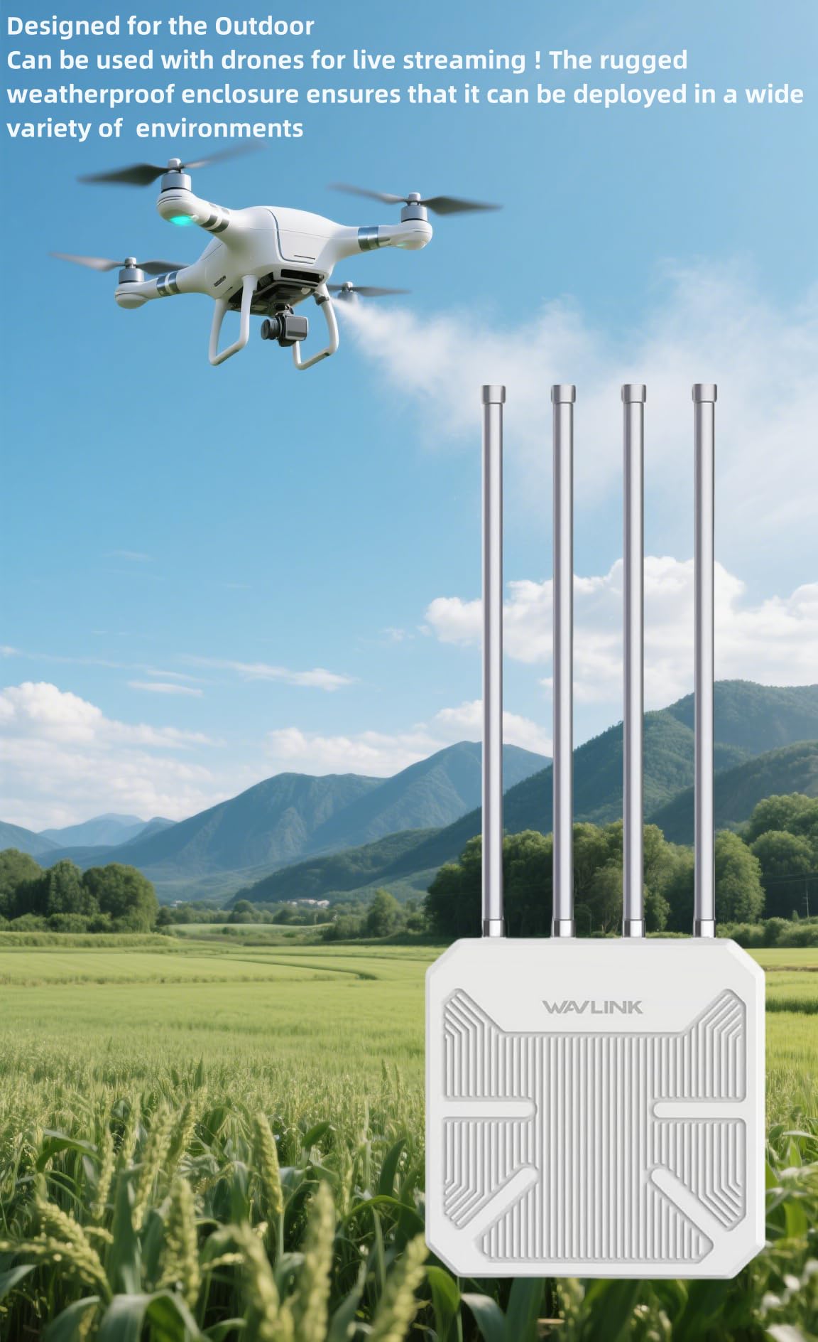 Foto 2 | Punto De Acceso Exterior Wavlink Ax1800 Wifi 6 Ip67 A Prueba De Agua - Venta Internacional.