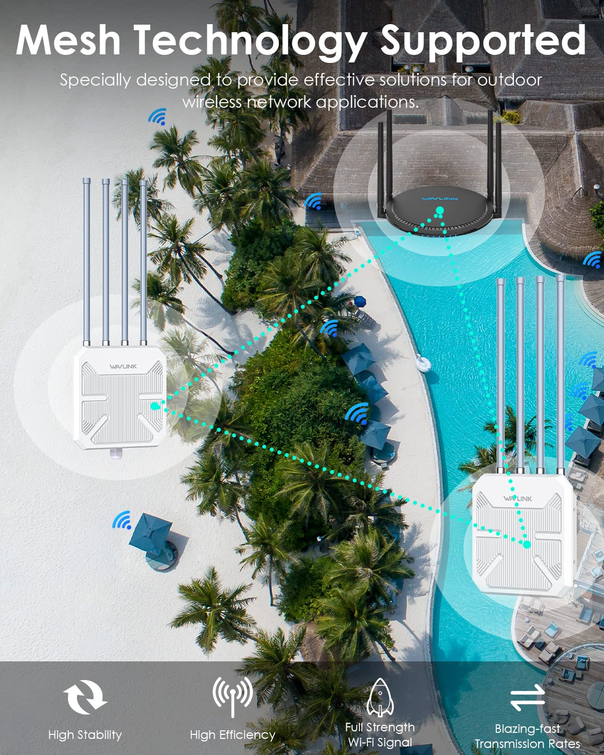 Foto 4 | Punto De Acceso Exterior Wavlink Ax1800 Wifi 6 Ip67 A Prueba De Agua - Venta Internacional.