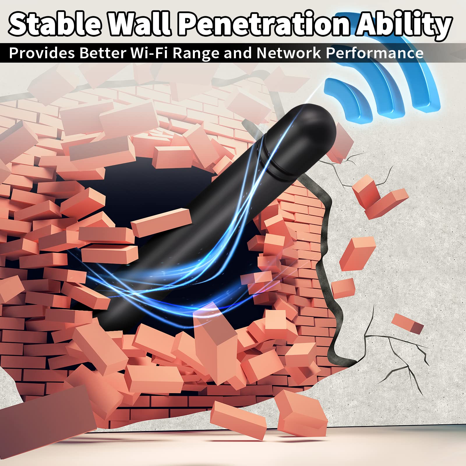 Foto 5 | Antena Wifi Bingfu Doble Banda 2,4 Ghz 5 Ghz 5,8 Ghz 3dbi Rp-sma Macho - Venta Internacional