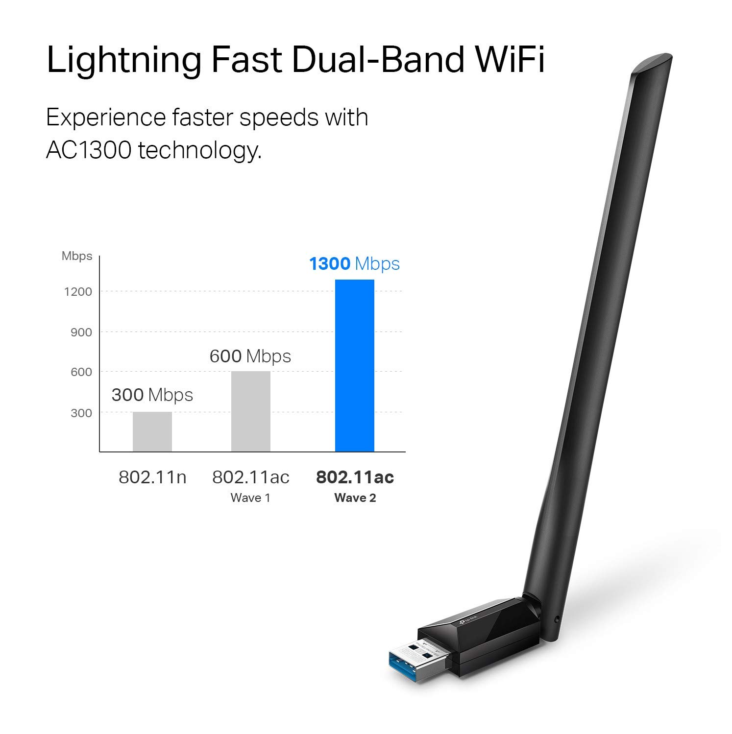 Foto 3 pulgar | Adaptador Usb Wifi Tp-link Archer T3u Plus Ac1300 Para Escritorio - Venta Internacional.