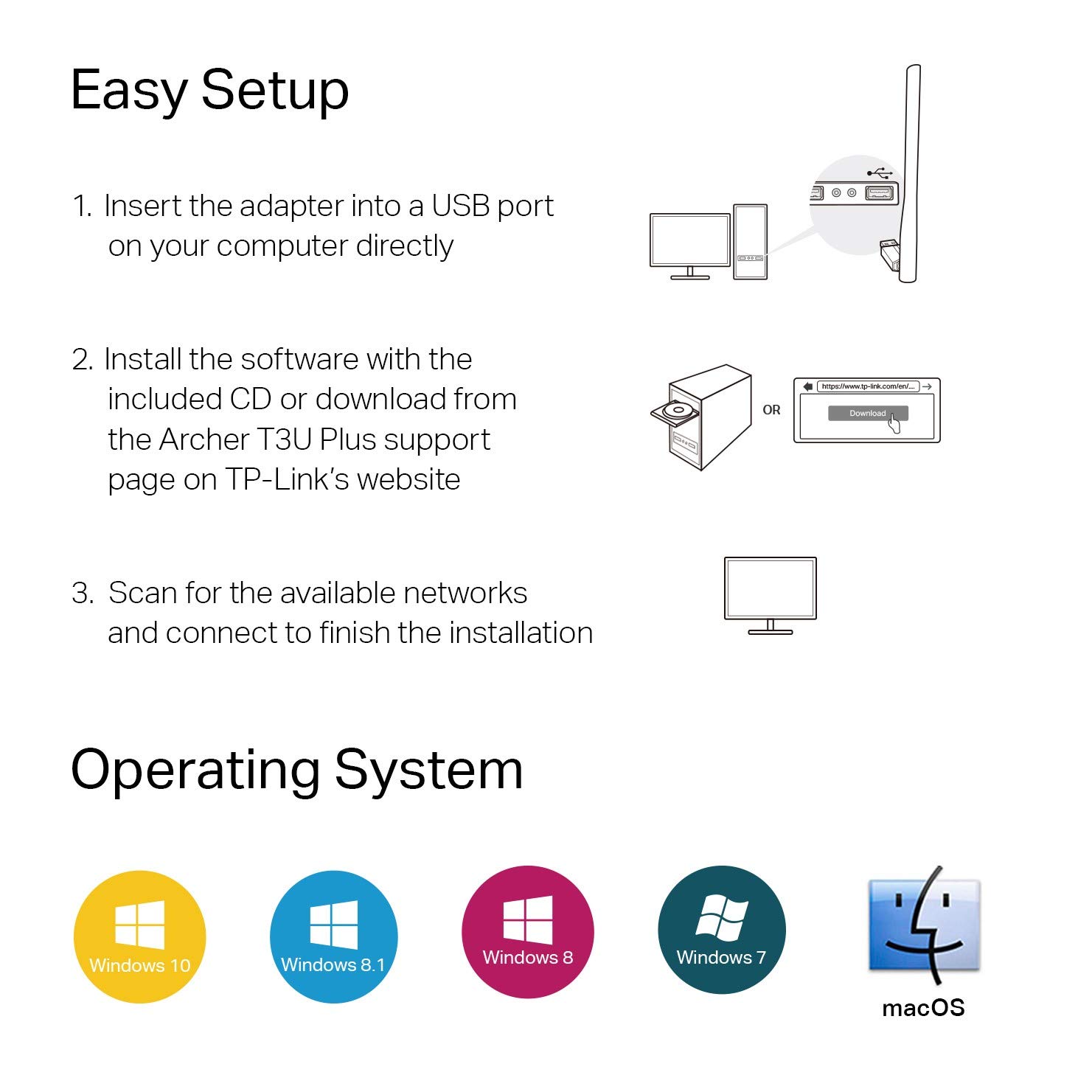 Foto 7 pulgar | Adaptador Usb Wifi Tp-link Archer T3u Plus Ac1300 Para Escritorio - Venta Internacional.
