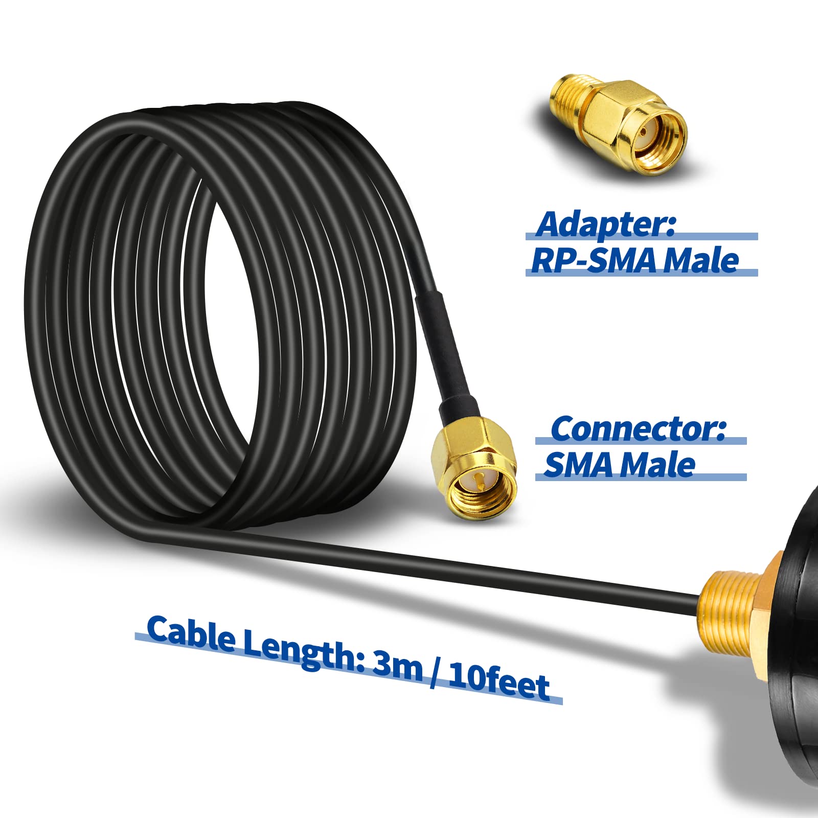 Foto 5 | Antena Bingfu 4g Lte  Soporte De Pared Para Exteriores  Impermeable  Sma  Macho - Venta Internacional.