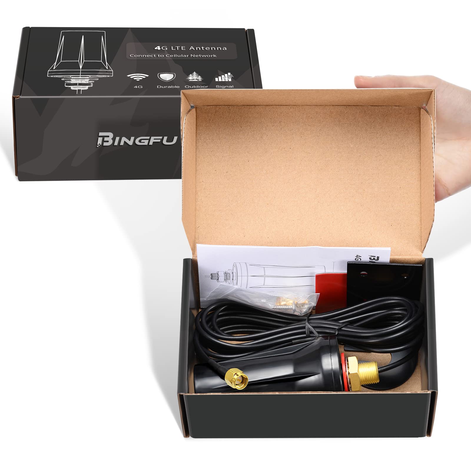 Foto 6 | Antena Bingfu 4g Lte  Soporte De Pared Para Exteriores  Impermeable  Sma  Macho - Venta Internacional.
