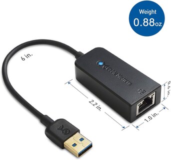 Foto 3 | Adaptador Usb A Ethernet de 10/100/1000 Mbps Negro - Venta Internacional