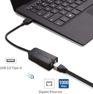 Foto 4 | Adaptador Usb A Ethernet de 10/100/1000 Mbps Negro - Venta Internacional