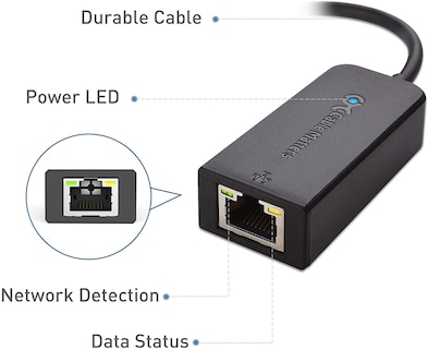 Foto 6 | Adaptador Usb A Ethernet de 10/100/1000 Mbps Negro - Venta Internacional