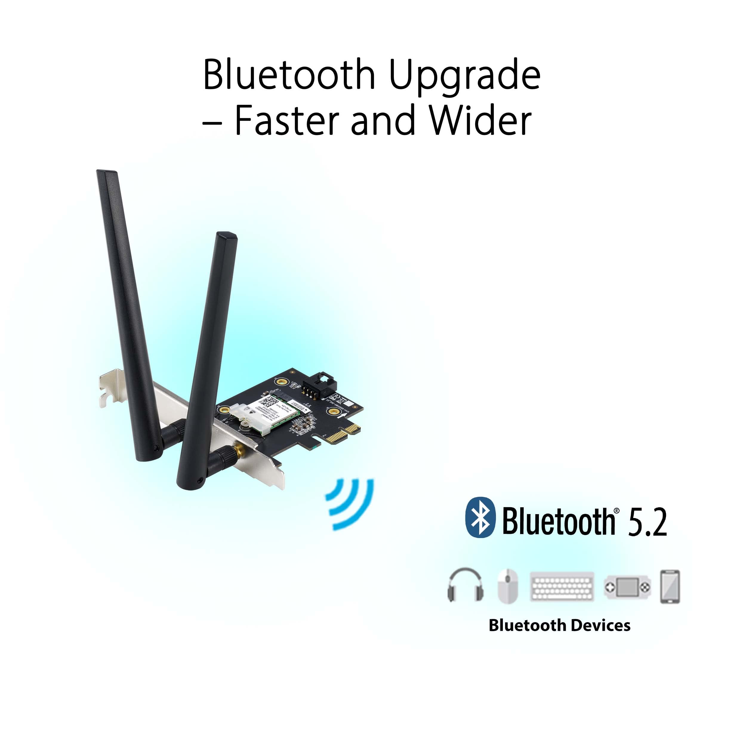Foto 5 pulgar | Adaptador Wifi 6e Pci-e Asus Pce-axe5400 Con 2 Antenas Bluetooth 5.2 - Venta Internacional.
