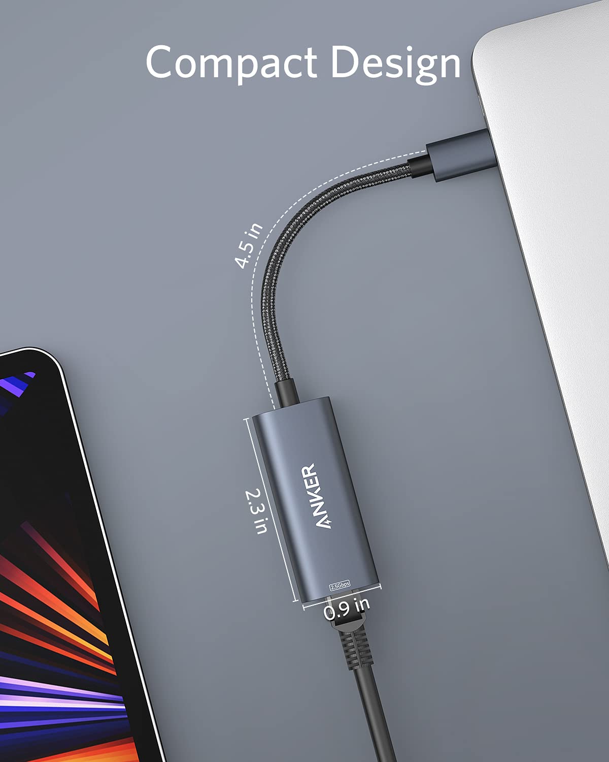 Foto 7 pulgar | Adaptador Ethernet Anker Usb C A 2,5 Gbps Para Macbook Pro - Venta Internacional.