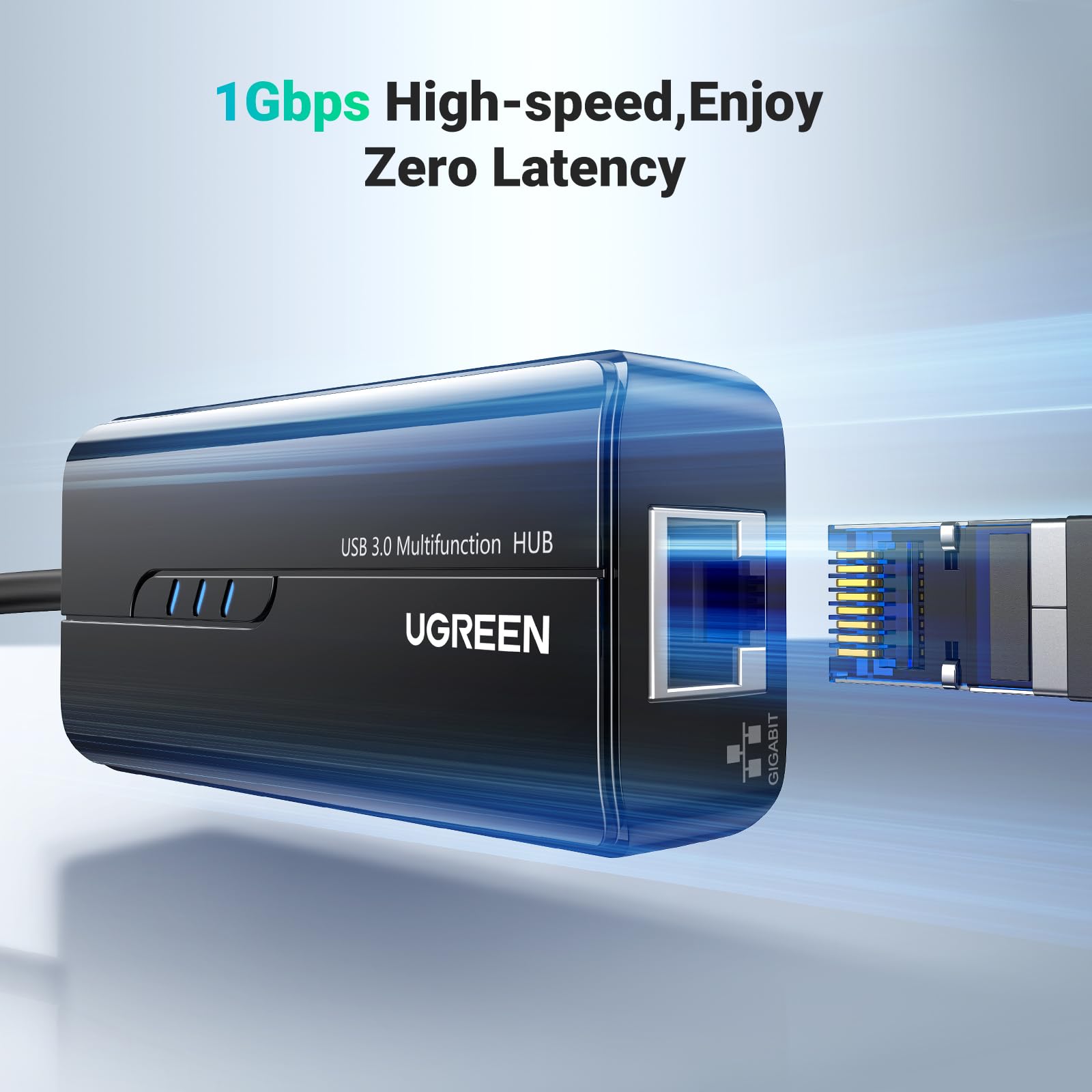 Foto 4 pulgar | Adaptador Ethernet Hub Usb 3.0 Ugreen 5 En 1 Con 3 Usb 3.0 - Venta Internacional.