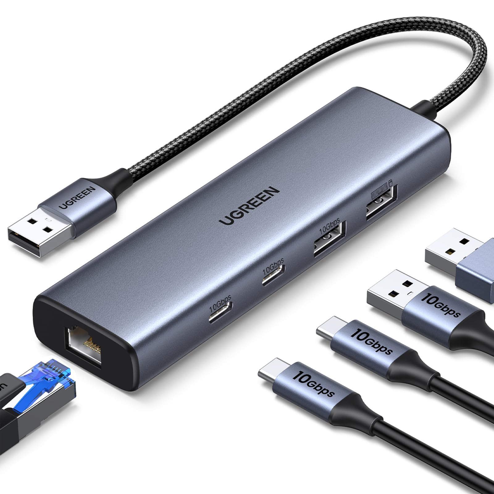 Foto 1 | Adaptador Usb A Ethernet Hub Usb 5 En 1 Ugreen Con Ethernet - Venta Internacional.