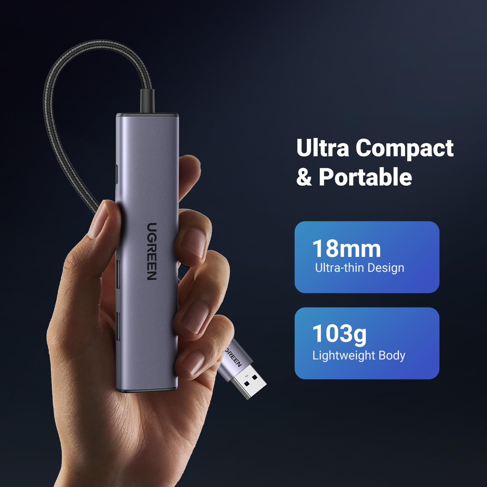 Foto 7 pulgar | Adaptador Usb A Ethernet Ugreen Hub Usb 5 En 1 Con 3 Usb 3.0 - Venta Internacional.