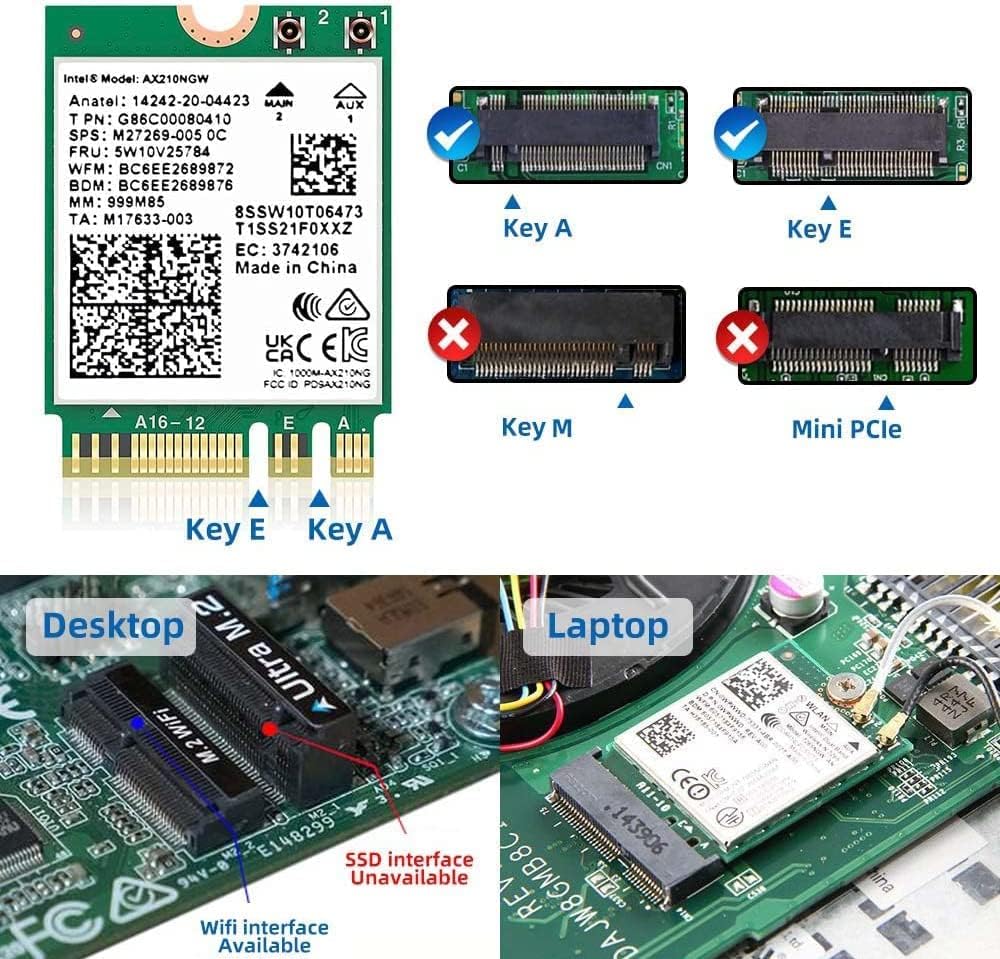 Foto 4 pulgar | Tarjeta de Red Intel Ax210 Tri-band Wi-fi 6e Bluetooth 5.3 - Venta Internacional