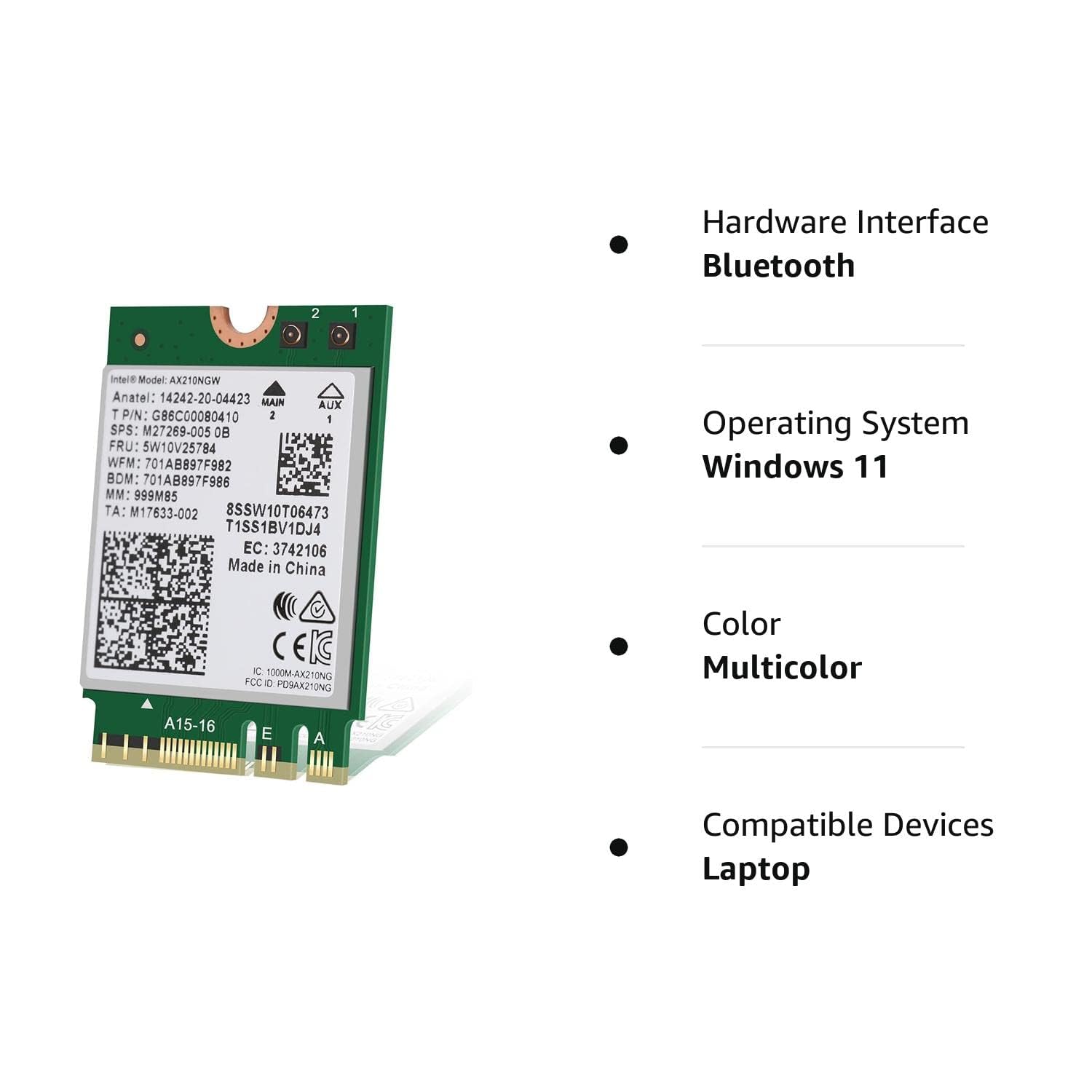 Foto 7 pulgar | Tarjeta de Red Intel Ax210 Tri-band Wi-fi 6e Bluetooth 5.3 - Venta Internacional