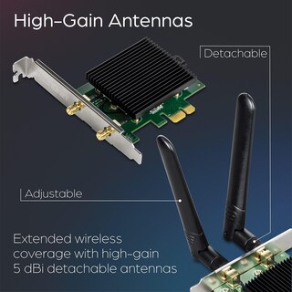 Foto 2 | Adaptador Pcie Inalámbrico De Doble Banda Y Wifi 6 Trendnet Tew-907ech - Venta Internacional