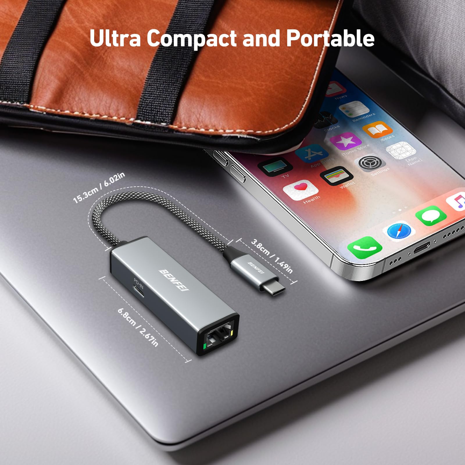 Foto 8 pulgar | Adaptador Usb-c A Ethernet Gigabit Benfei Con Suministro De Alimentación De 100 W - Venta Internacional.