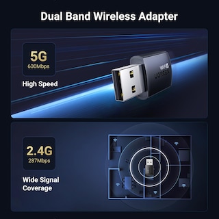 Foto 3 | Adaptador Wifi Ugreen Ax900 Usb Wifi 6 Para Pc De Escritorio - Venta Internacional.