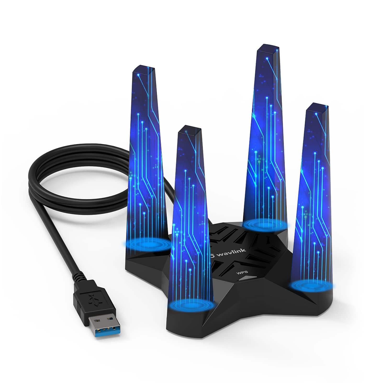 Foto 1 | Adaptador Wifi Usb Wavlink Ac1900 De Doble Banda Para Pc De Escritorio - Venta Internacional.
