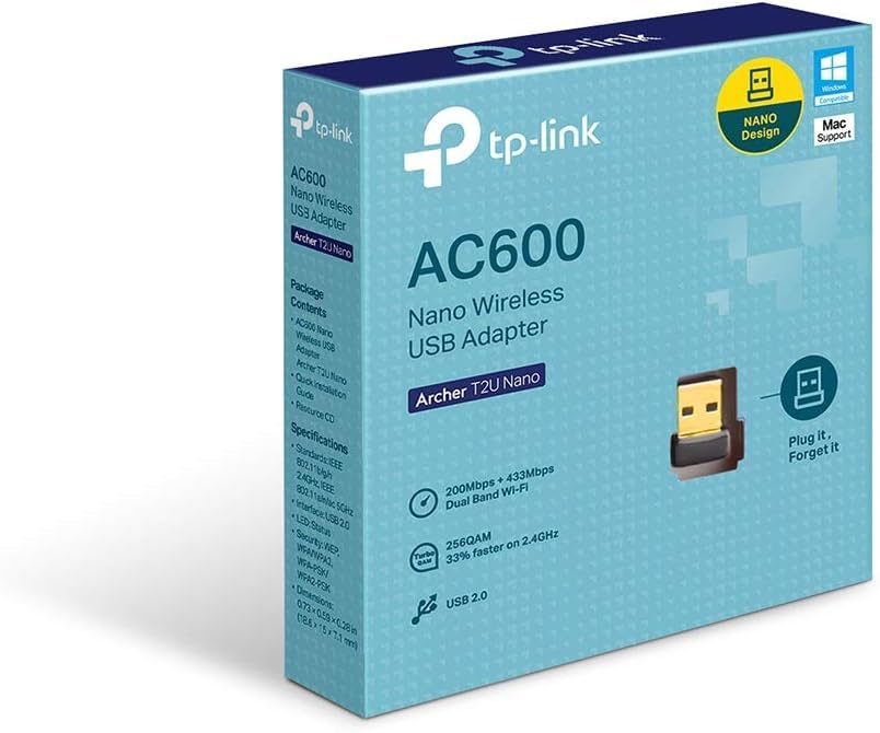 Foto 8 pulgar | Tarjeta Nano Tp-link Archer T2u Nano Mini Ac600 Usb 2.0 Wifi - Venta Internacional.