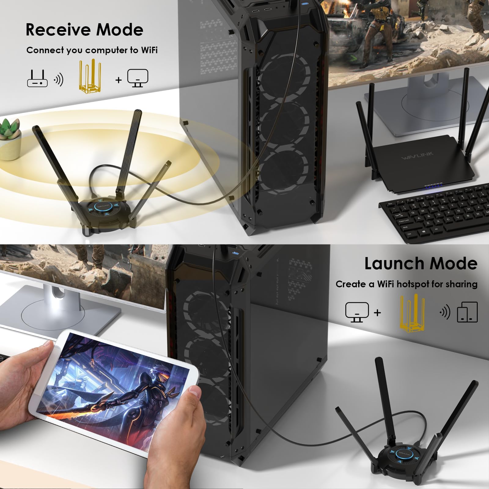 Foto 5 pulgar | Adaptador Wifi Usb Wavlink Ax5400 Wifi 6 Tri-band Para Pc - Venta Internacional.
