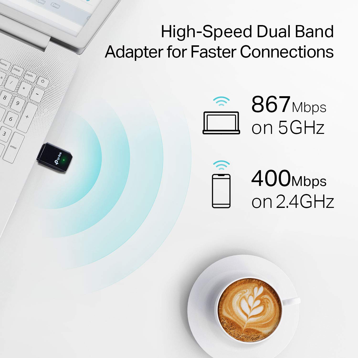 Foto 3 pulgar | Adaptador Wifi Tp-link Ac1300 Usb Archer T3u Para Pc De Escritorio - Venta Internacional.