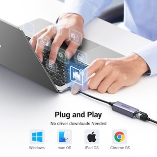 Foto 5 | Adaptador Ethernet Ugreen Usb C A Ethernet De 1 Gbps Para Macbook - Venta Internacional.