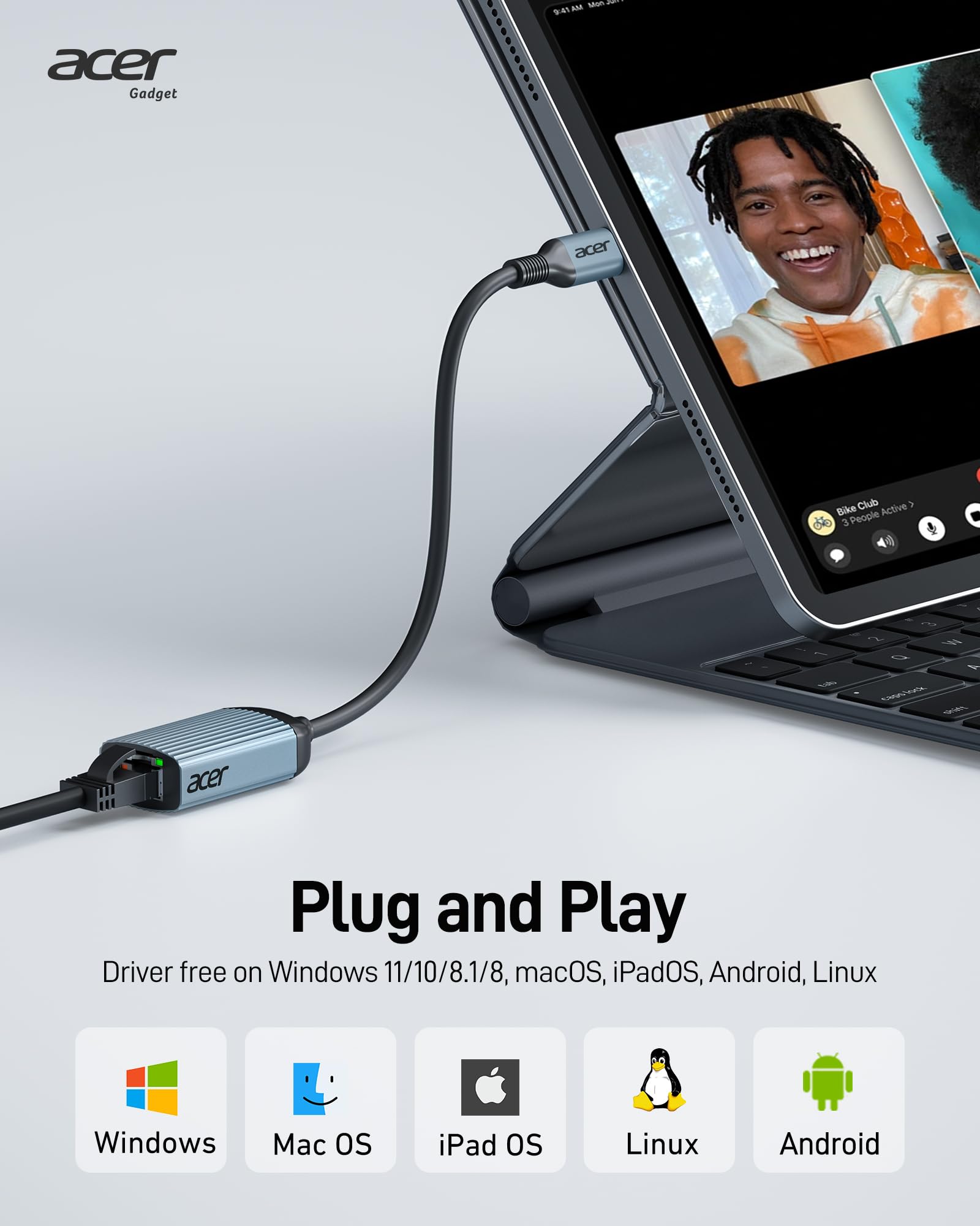 Foto 7 pulgar | Adaptador Usb C A Ethernet Acer Plug And Play De 1 Gbps - Venta Internacional.