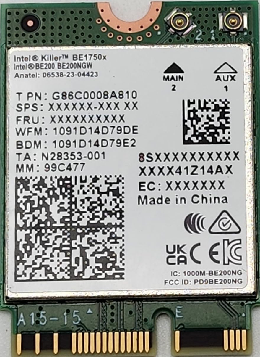 Foto 2 pulgar | Tarjeta Wi-fi 7 Intel Killer Be200 1750x Y Bt 5.4 Para Intel - Venta Internacional.