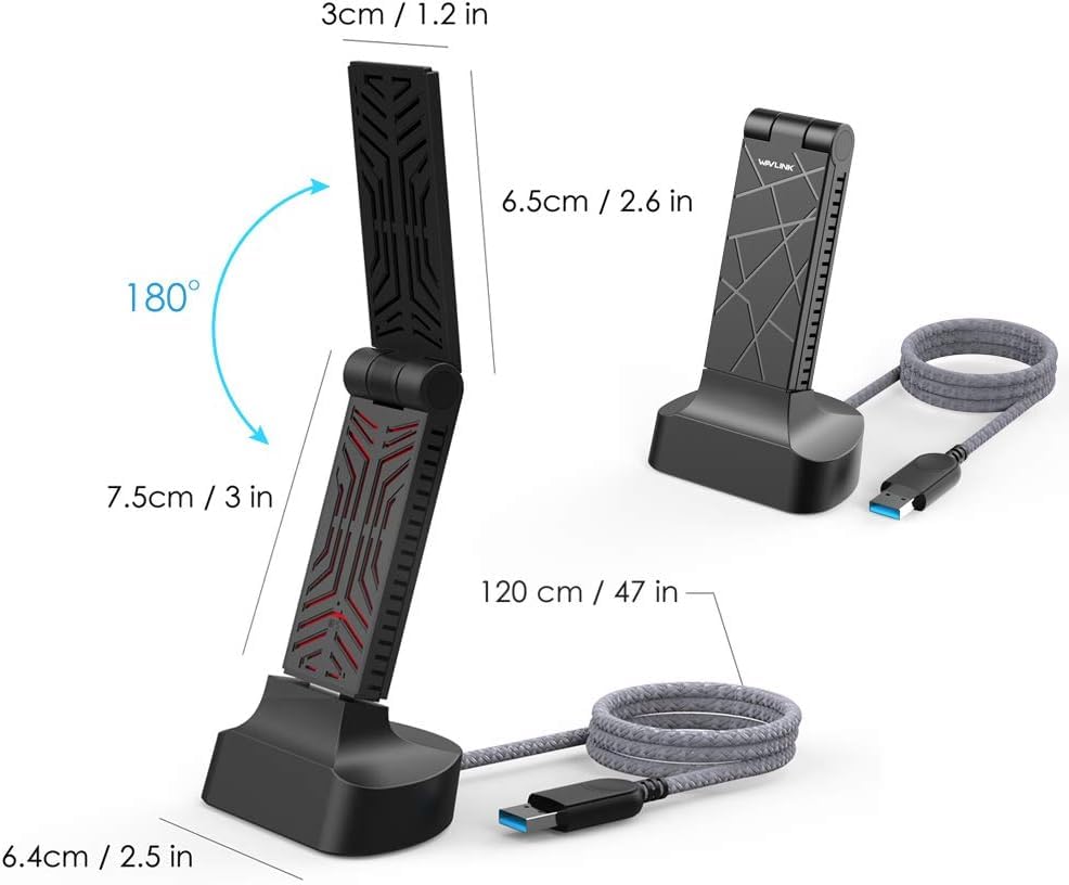 Foto 4 pulgar | Adaptador Wifi Usb Wavlink Ac1900 De Doble Banda Para Pc De Escritorio - Venta Internacional.