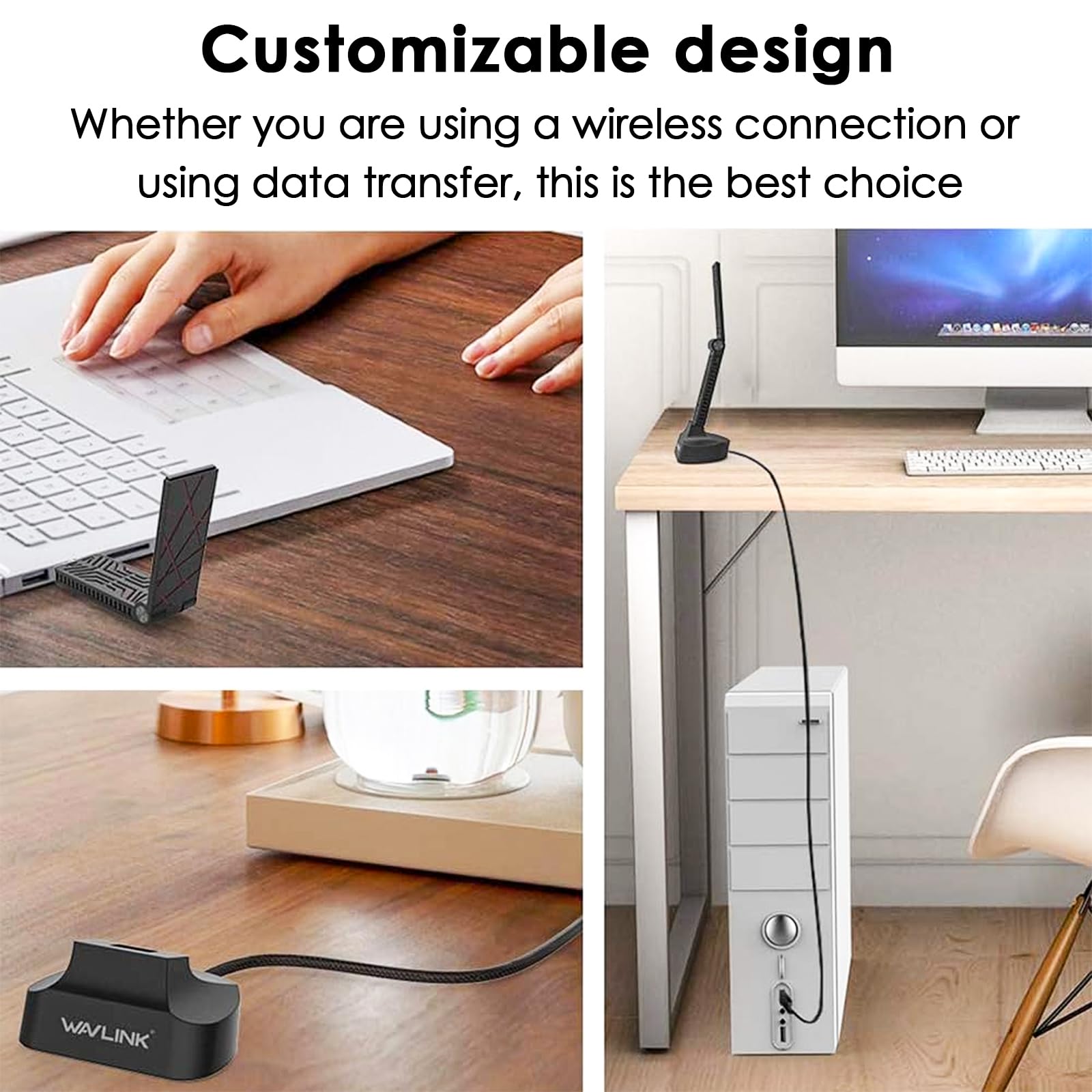 Foto 5 | Adaptador Wifi Usb Wavlink Ac1900 De Doble Banda Para Pc De Escritorio - Venta Internacional.