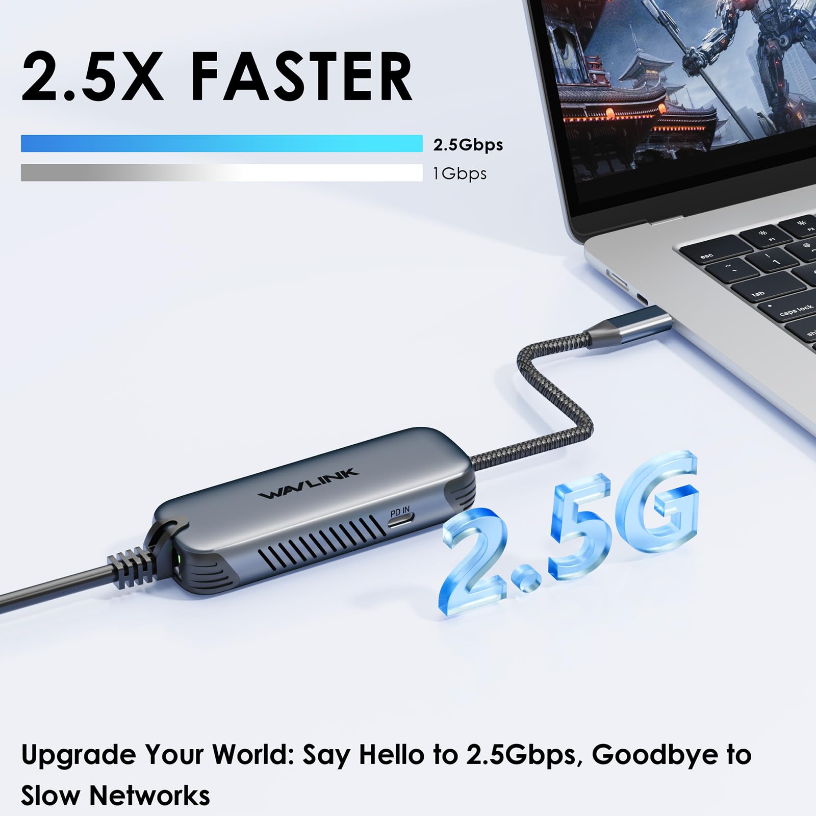 Foto 6 pulgar | Adaptador Ethernet Wavlink Usb C A Ethernet De 2 5 Gbps Con Pd De 95 W - Venta Internacional.