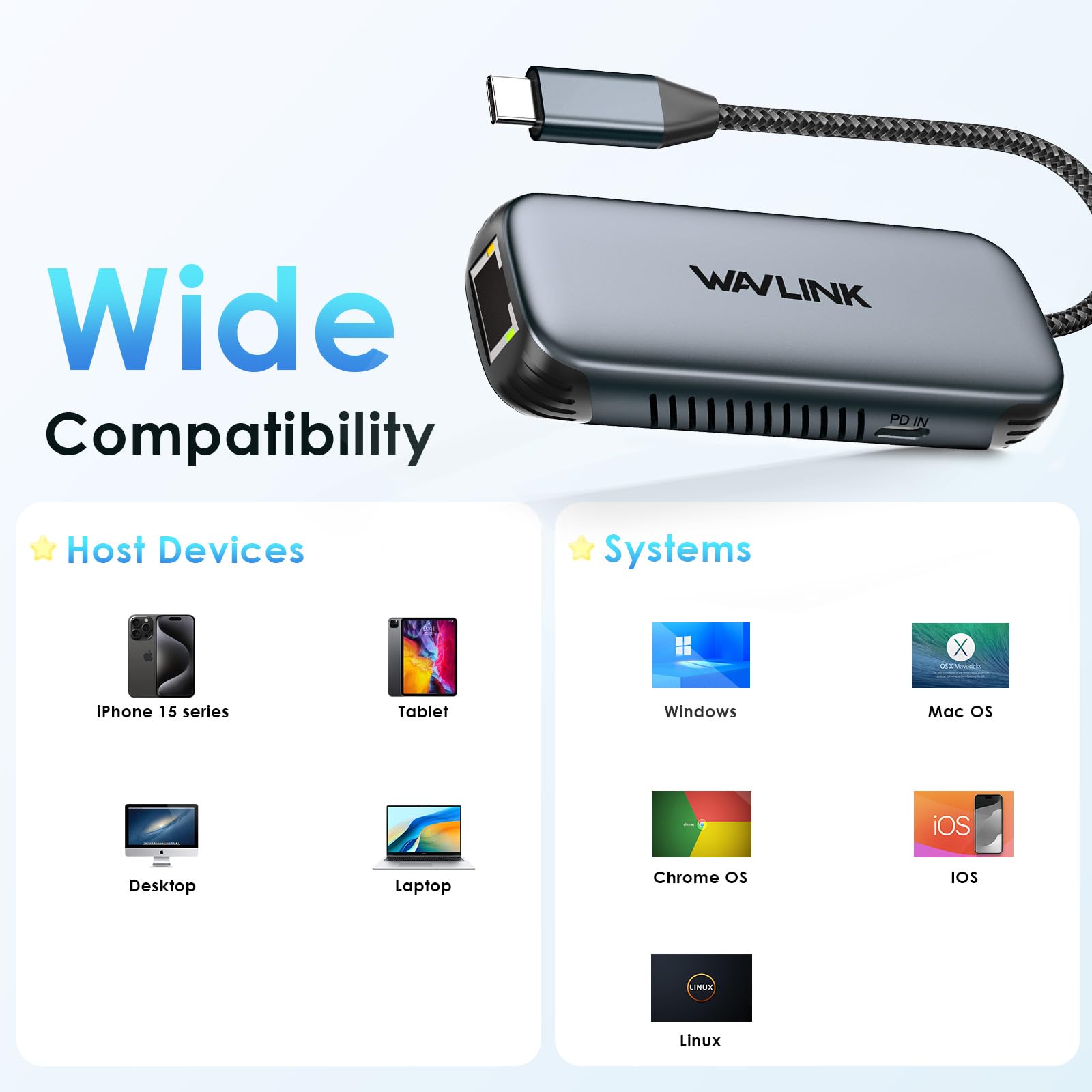 Foto 7 pulgar | Adaptador Ethernet Wavlink Usb C A Ethernet De 2 5 Gbps Con Pd De 95 W - Venta Internacional.