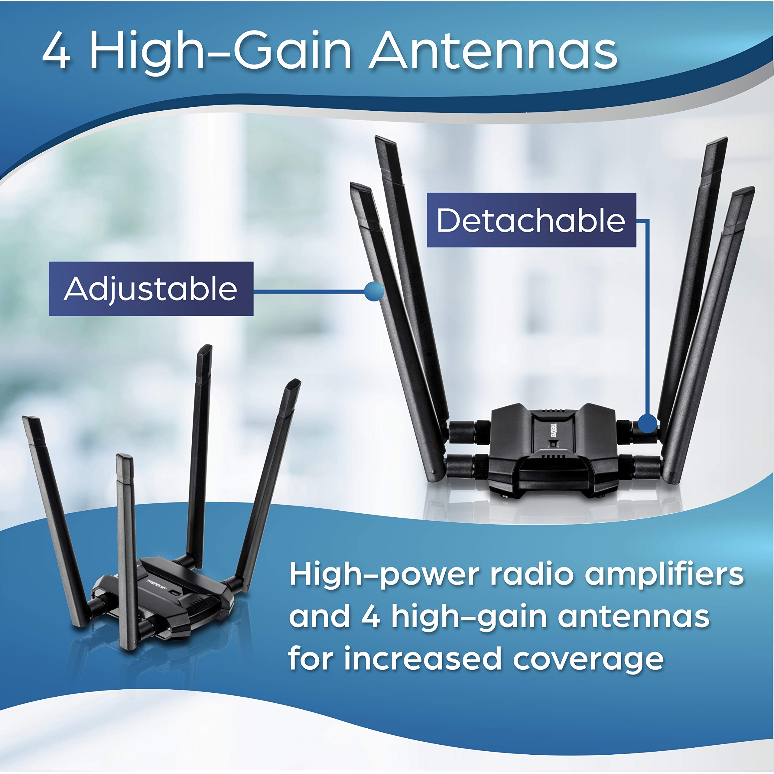Foto 3 pulgar | Adaptador Usb Inalámbrico Trendnet Ac1900 De Alta Potencia De Doble Banda - Venta Internacional.
