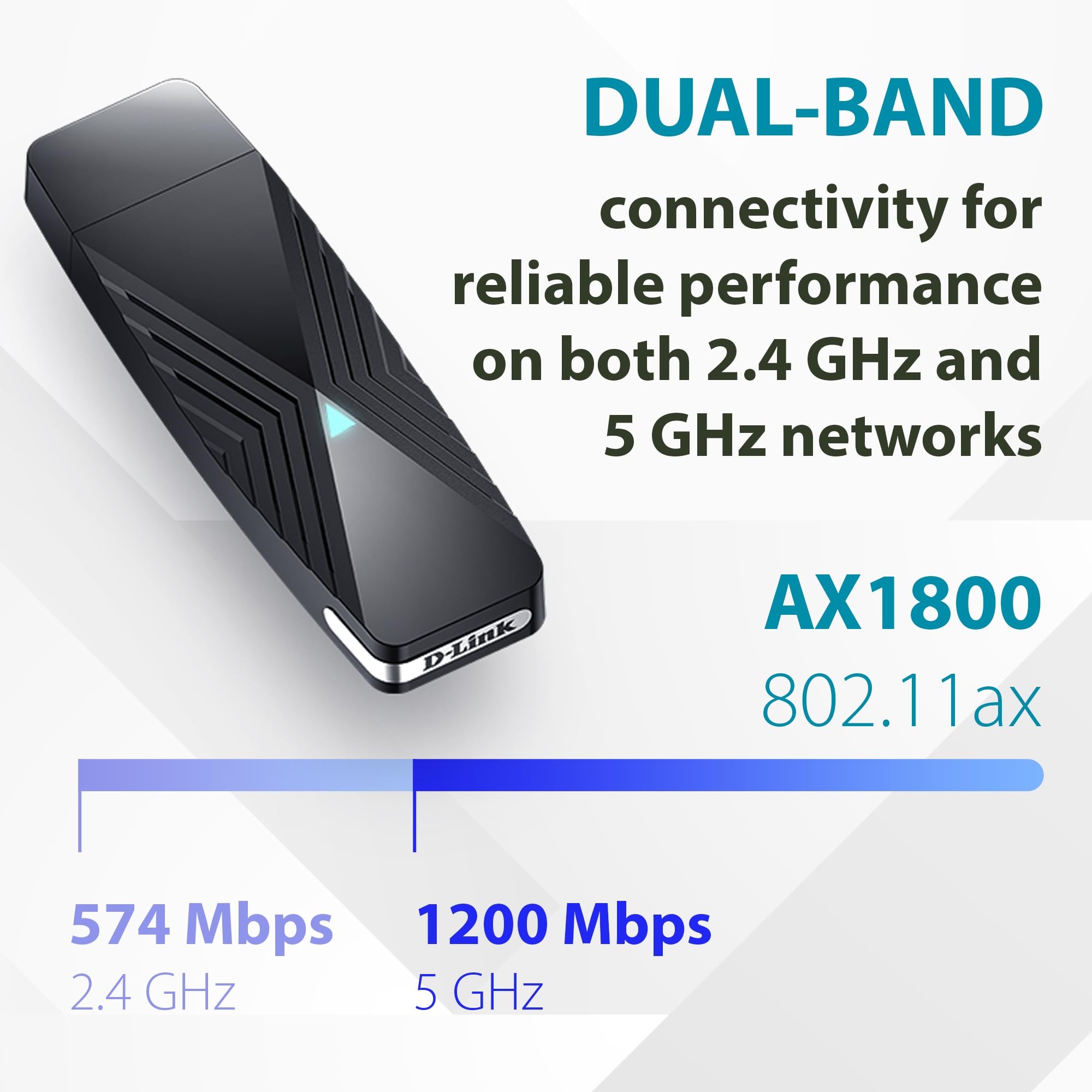 Foto 5 pulgar | Adaptador Wifi 6 D-link Dwa-x1850-b1 Ax1800 Usb 3.0 Para Pc Negro - Venta Internacional.