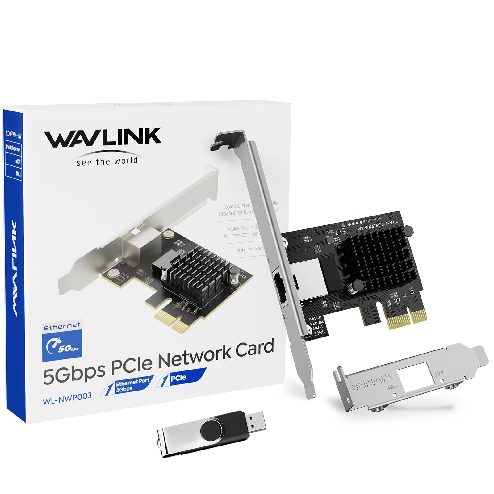 Foto 2 pulgar | Tarjeta De Red Wavlink De 5 Gb Pcie A 5 Gigabit Ethernet Win11/10 - Venta Internacional.