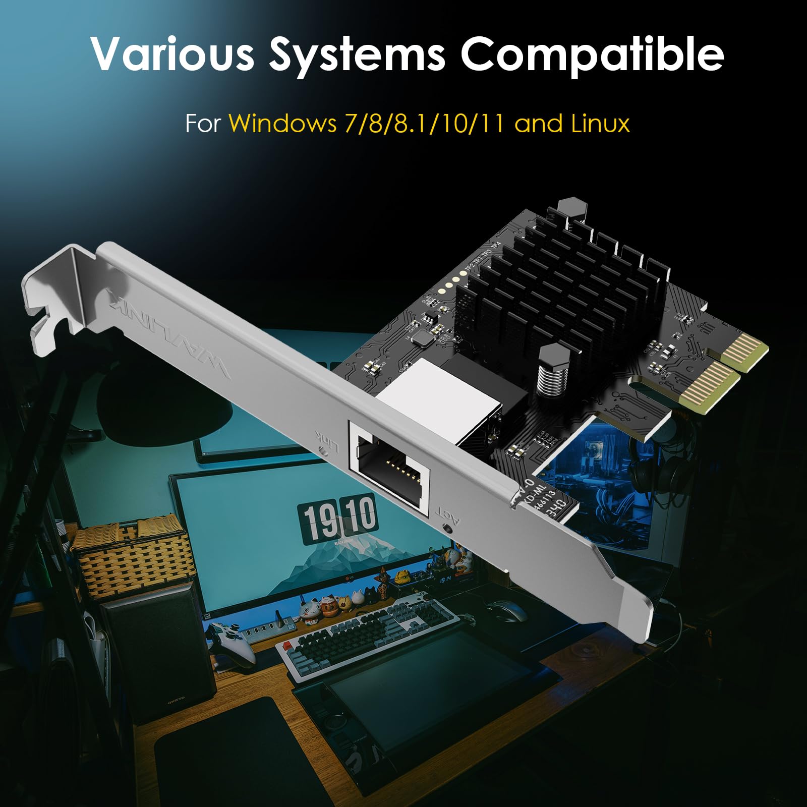 Foto 5 | Tarjeta De Red Wavlink De 5 Gb Pcie A 5 Gigabit Ethernet Win11/10 - Venta Internacional.