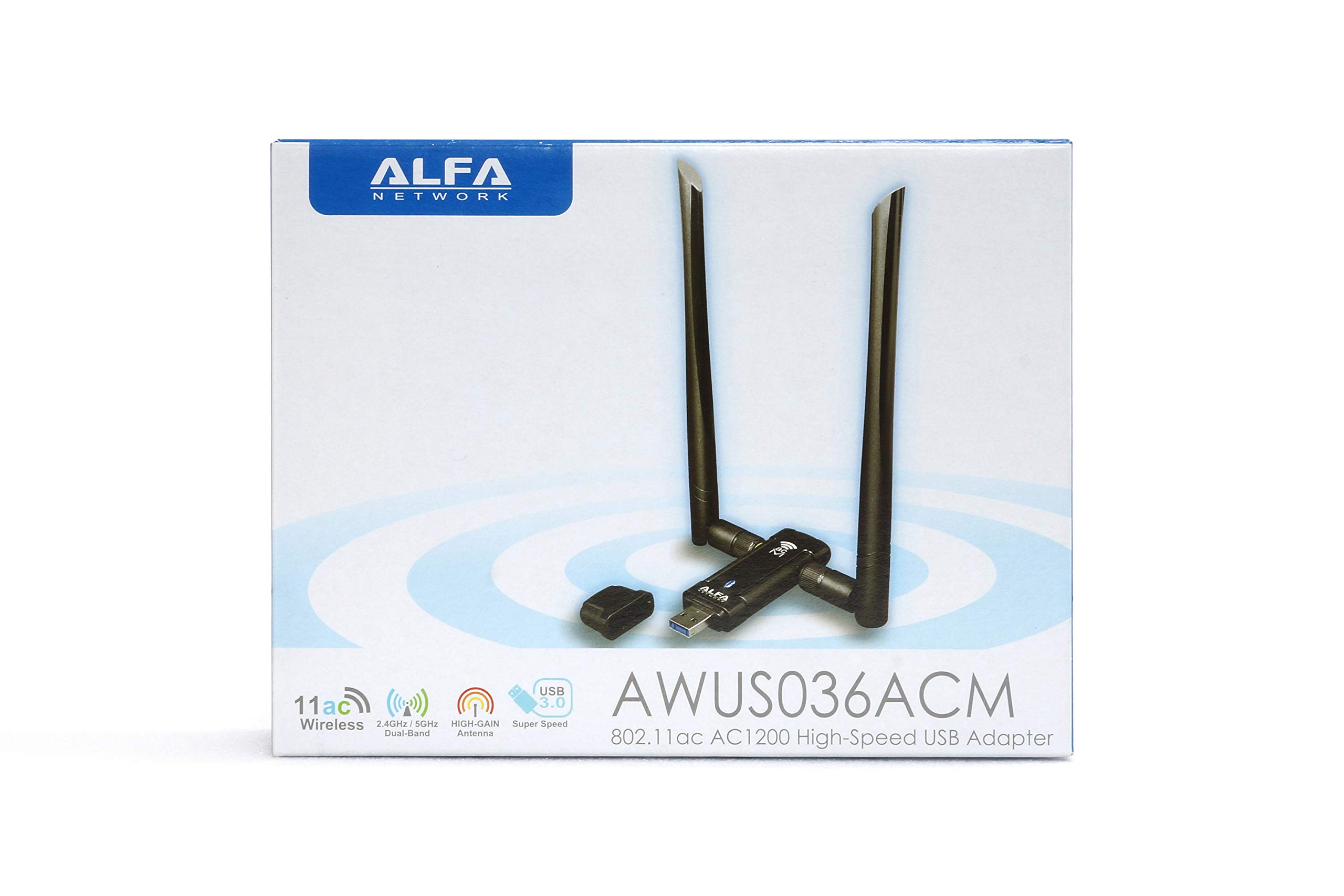Foto 3 | Adaptador Wi-fi Inalámbrico Usb Alfa Network Awus036acm Ac1200 - Venta Internacional.