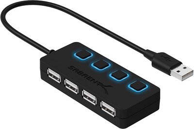 Foto 1 | Venta Internacional - Hub USB 2.0 Sabrent de 4 Puertos con Interruptores de Alimentación