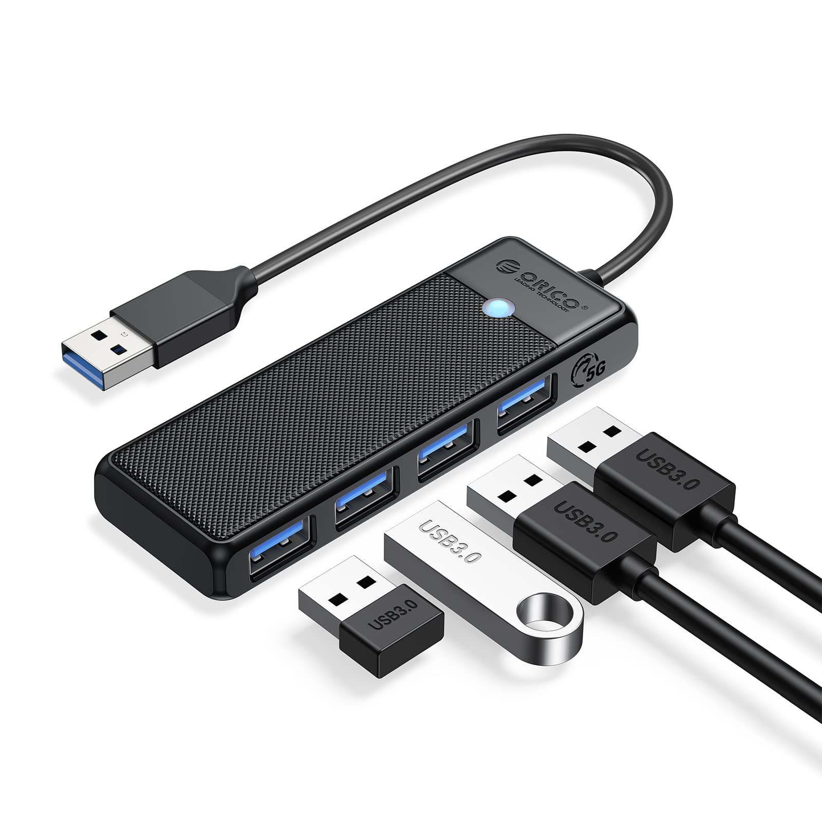 Venta Internacional - Divisor Usb 3.0 Orico De 4 Puertos Ultradelgado, Negro