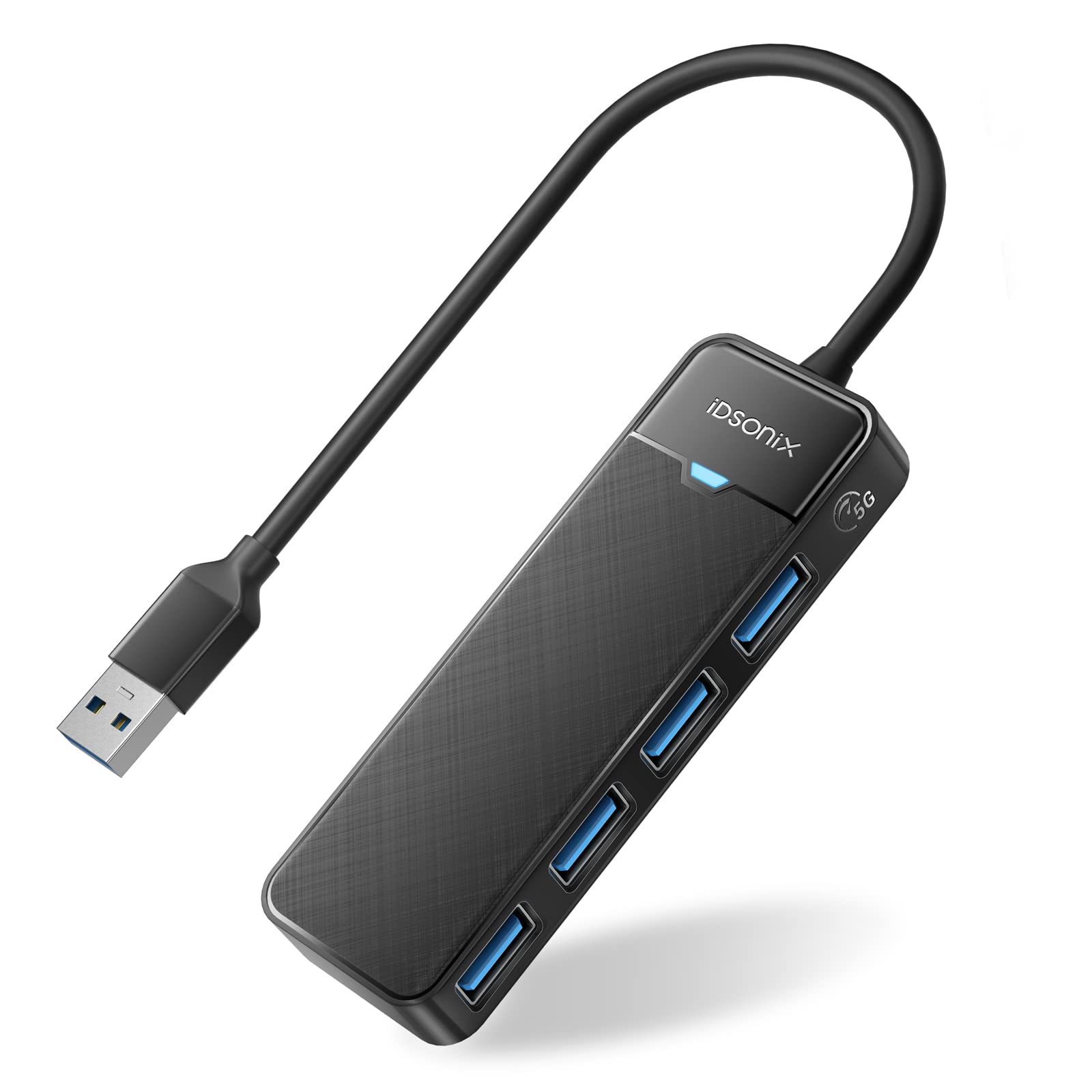 Hub Usb Idsonix De 4 Puertos Usb 3.0 De 5 Gbps Para Ordenador Portátil Macbook Black - Venta Internacional.