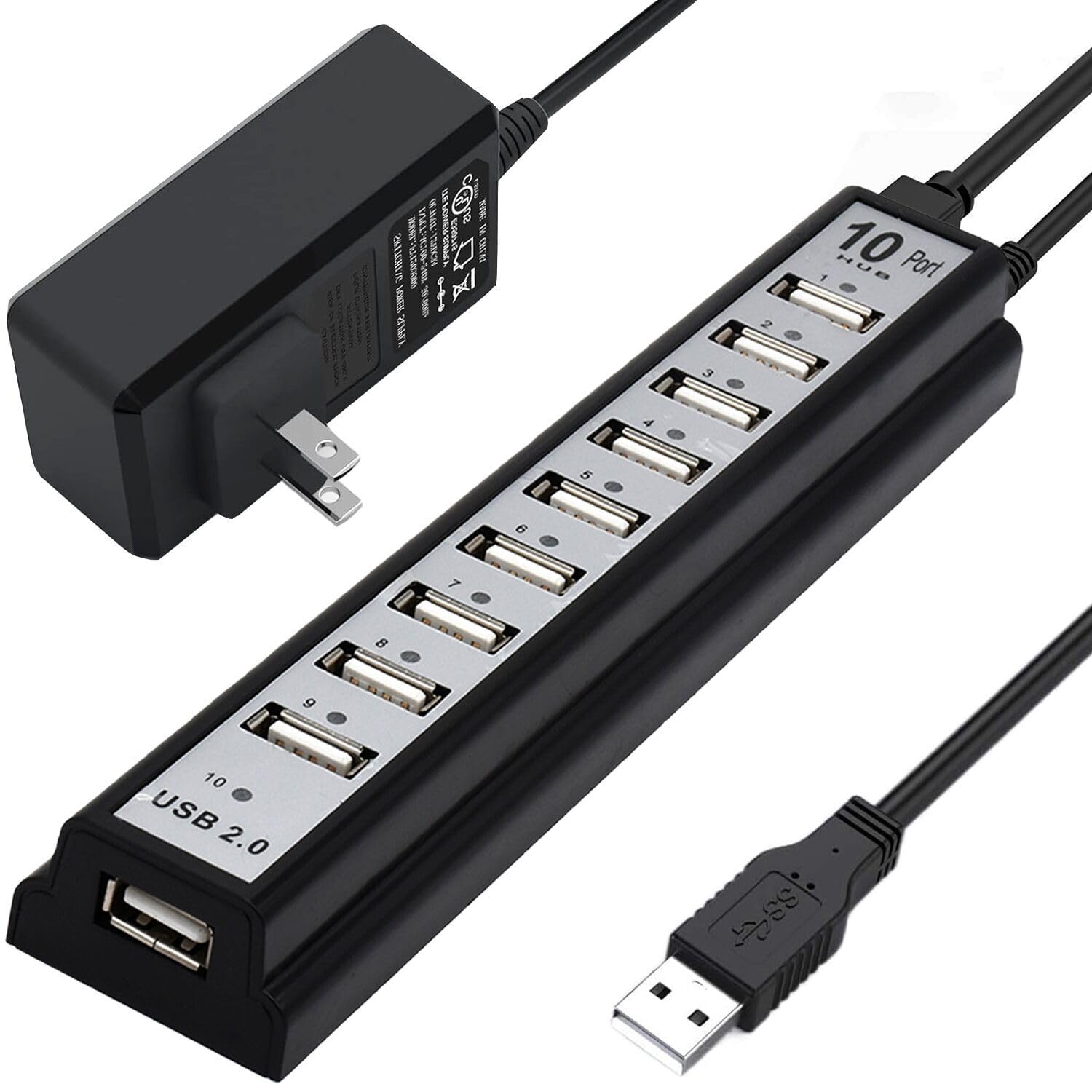 Divisor Extensor Usb Hub Vienon de 10 Puertos Usb 2.0 Con Led - Venta Internacional