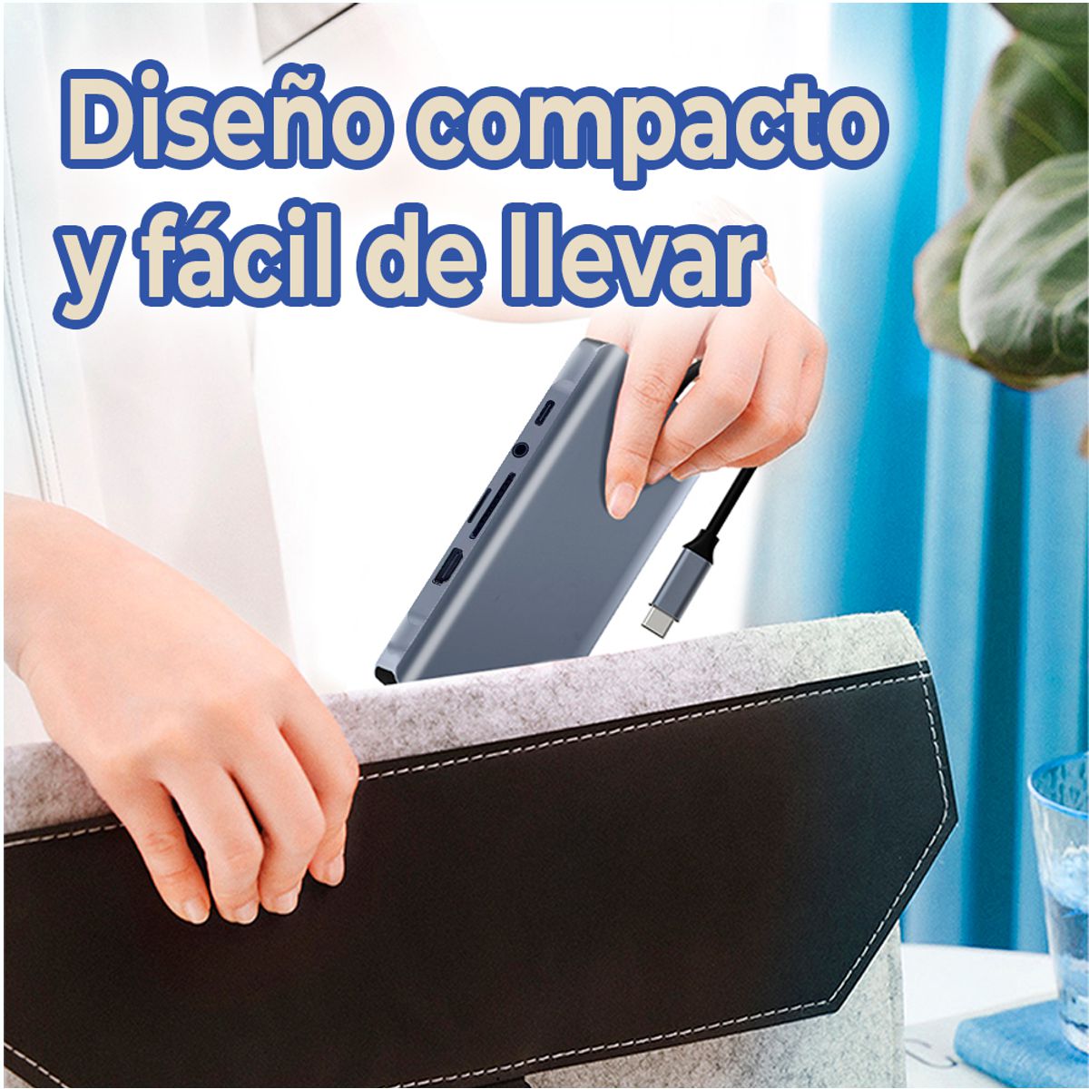 Foto 7 pulgar | Hub Usb Tipo C 11 En 1 Adaptador Multipuerto Con Hdmi  Vga  Usb 3.0  Sd/tf  Lan